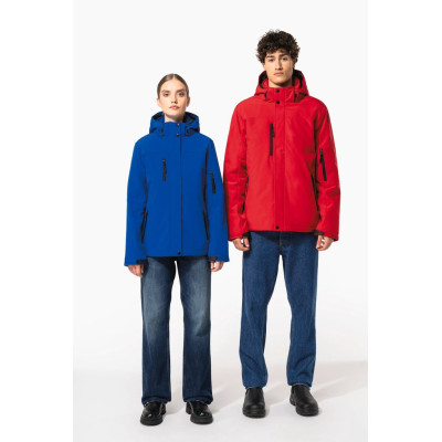 Men's hooded softshell lined parka